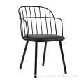 metal chair leather cushion dining chair for restaurant